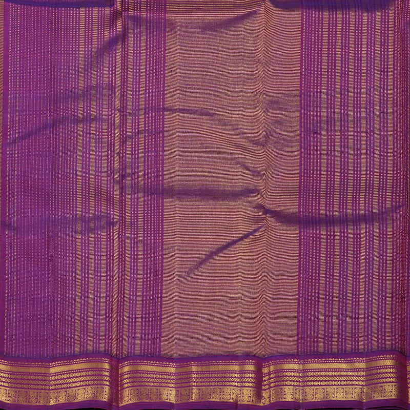 Hayagrivas Fluorescent Green Handloom Kanjivaram Silk Saree with Purple Border BBD1440L1-1