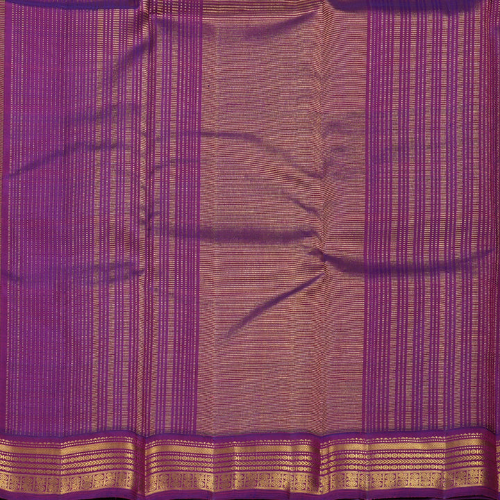 Hayagrivas Fluorescent Green Handloom Kanjivaram Silk Saree with Purple Border BBD1440L1-1