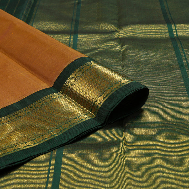 Hayagrivas Mustard Handloom Kanjivaram Silk Saree with Bottle Green Border BBD1440L2-1