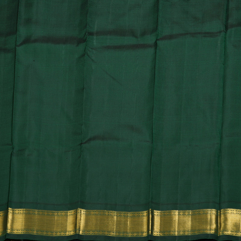 Hayagrivas Mustard Handloom Kanjivaram Silk Saree with Bottle Green Border BBD1440L2-1