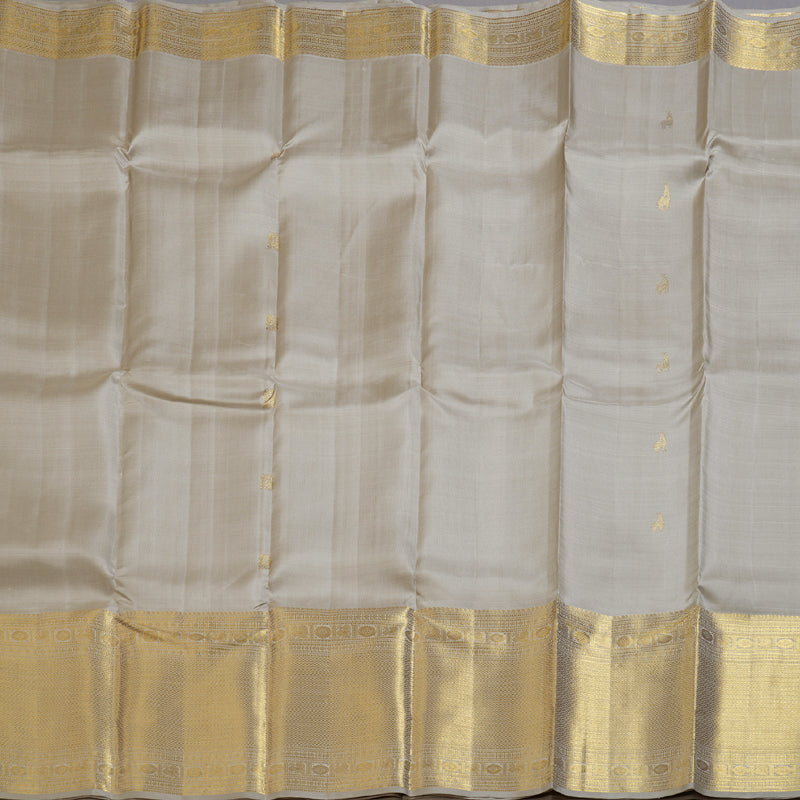 Hayagrivas Soft Beige Handloom Kanjivaram Silk Saree BBD1441L11-1