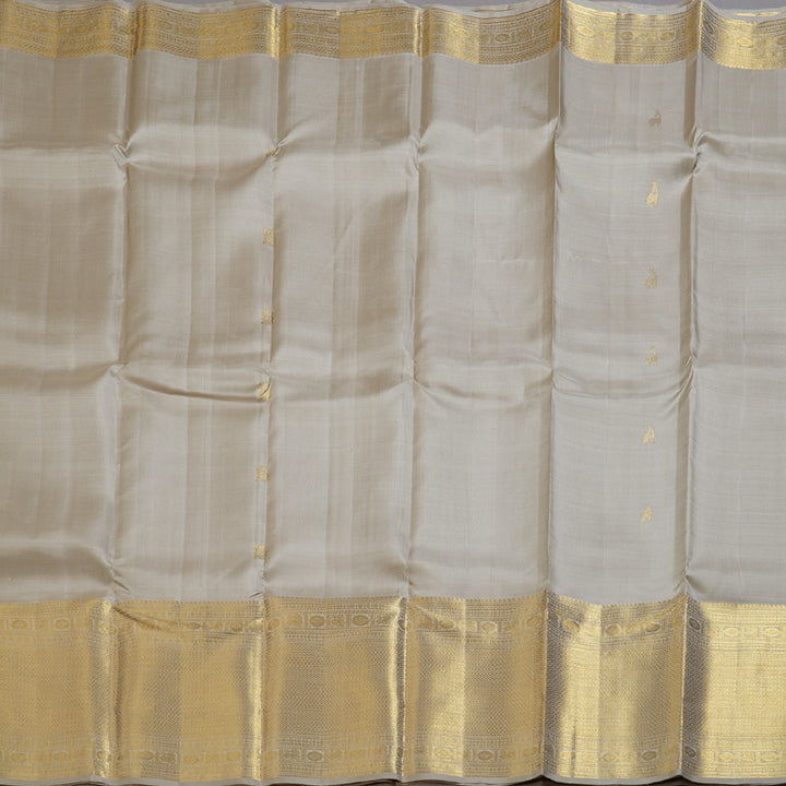 Hayagrivas Soft Beige Handloom Kanjivaram Silk Saree BBD1441L11-1