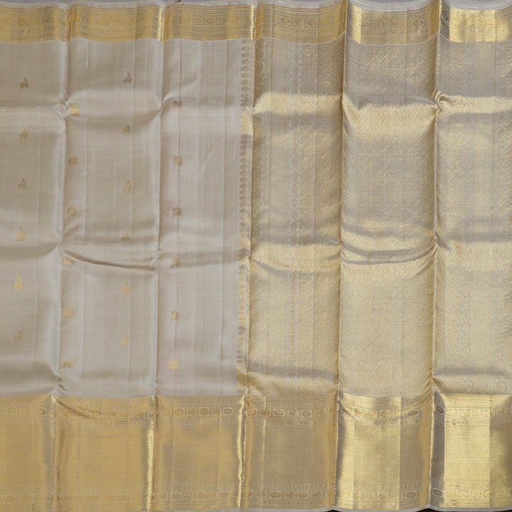 Hayagrivas Soft Beige Handloom Kanjivaram Silk Saree BBD1441L11-1