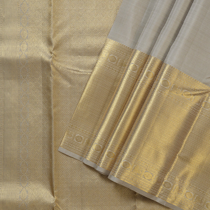 Hayagrivas Soft Beige Handloom Kanjivaram Silk Saree BBD1441L11-1