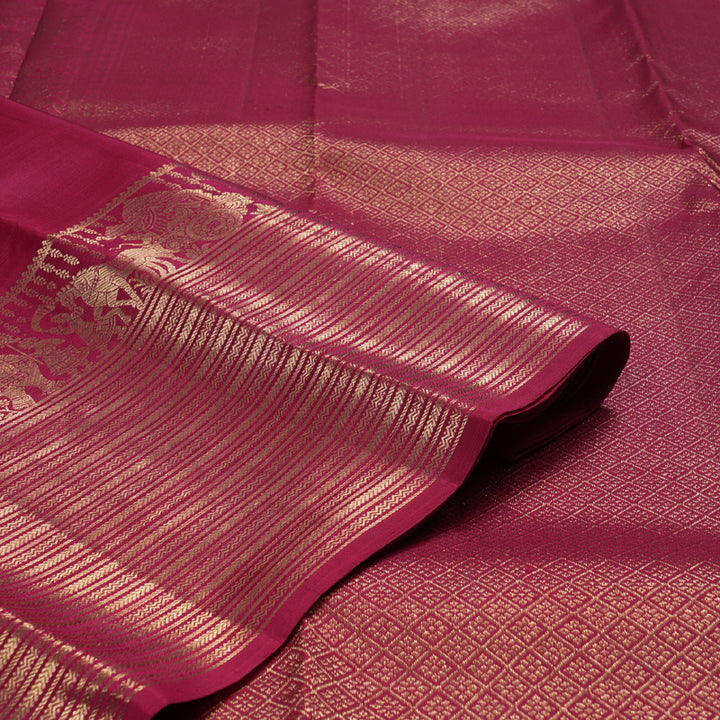 Hayagrivas Reddish Pink Handloom Kanjivaram Silk Saree BBD1441L12-2