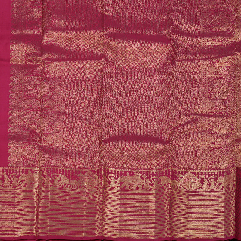Hayagrivas Reddish Pink Handloom Kanjivaram Silk Saree BBD1441L12-2