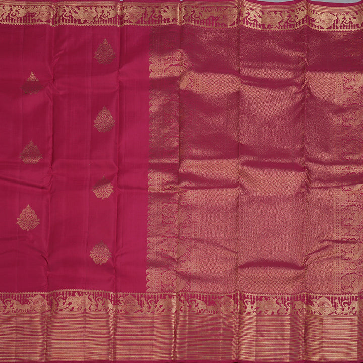 Hayagrivas Reddish Pink Handloom Kanjivaram Silk Saree BBD1441L12-2