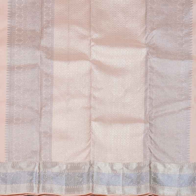 Hayagrivas Light Peach Orange Handloom Kanjivaram Silk Saree BBD1441L18-1