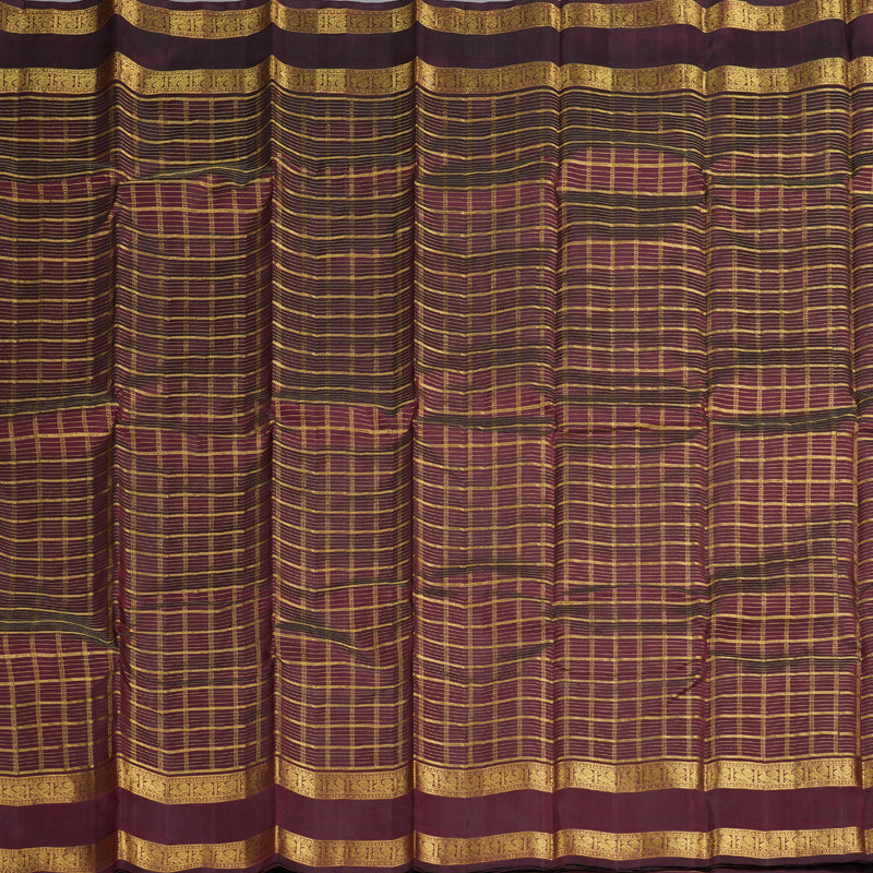 Hayagrivas Handloom Vairaoosi with Jarigai Checks Kanjivaram Saree  BBD1447L2-1