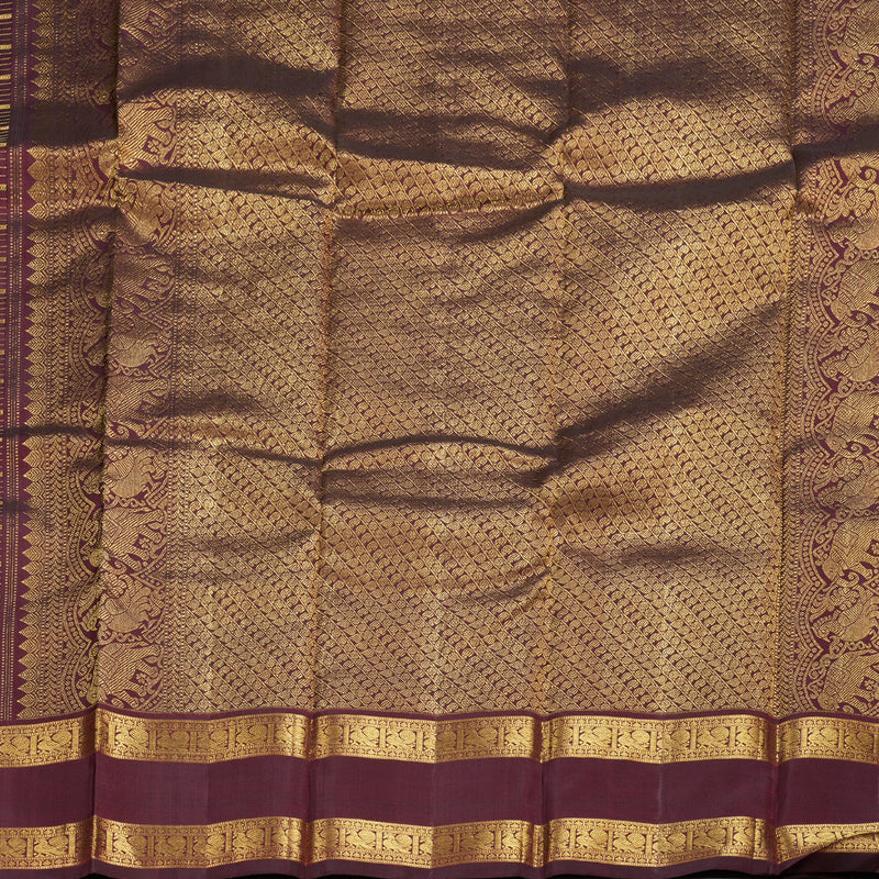 Hayagrivas Handloom Vairaoosi with Jarigai Checks Kanjivaram Saree  BBD1447L2-1
