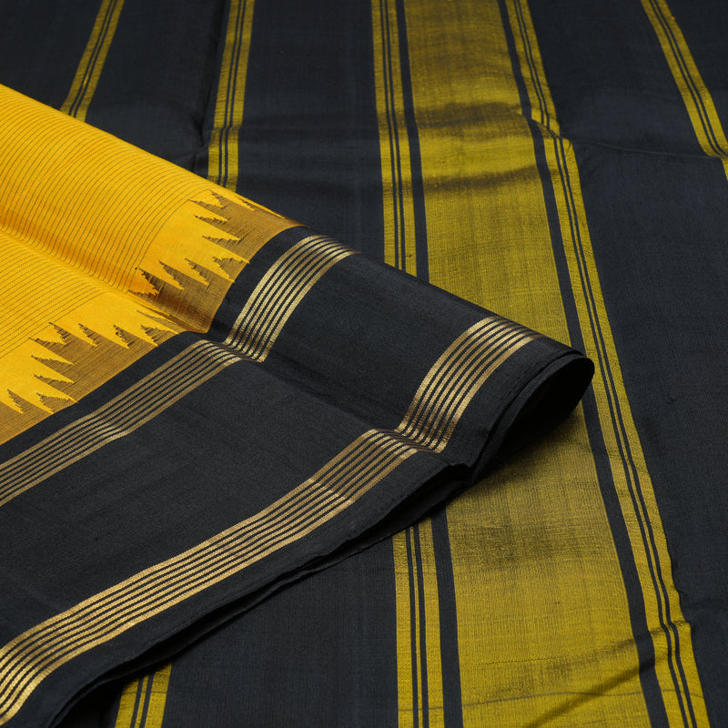 Hayagrivas Handloom Kanjivaram Silk Saree in Sun Kissed Yellow BBD1454L1-1