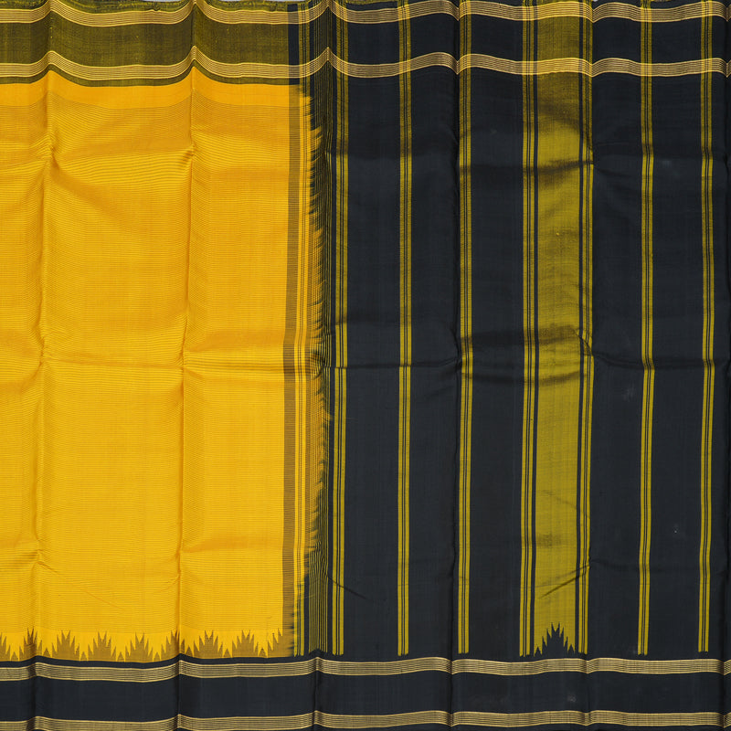 Hayagrivas Handloom Kanjivaram Silk Saree in Sun Kissed Yellow BBD1454L1-1