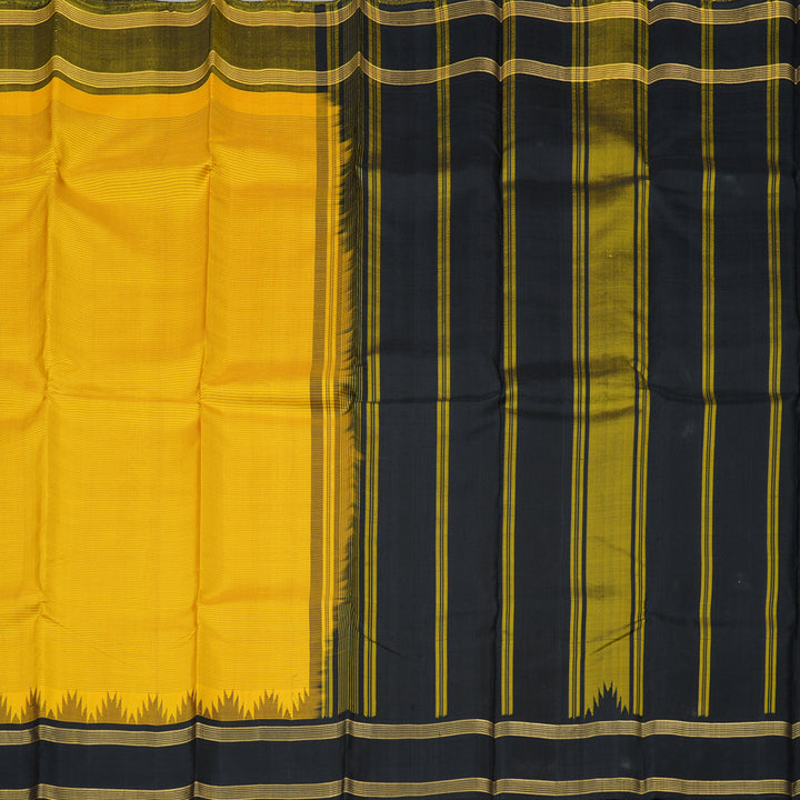 Hayagrivas Handloom Kanjivaram Silk Saree in Sun Kissed Yellow BBD1454L1-1