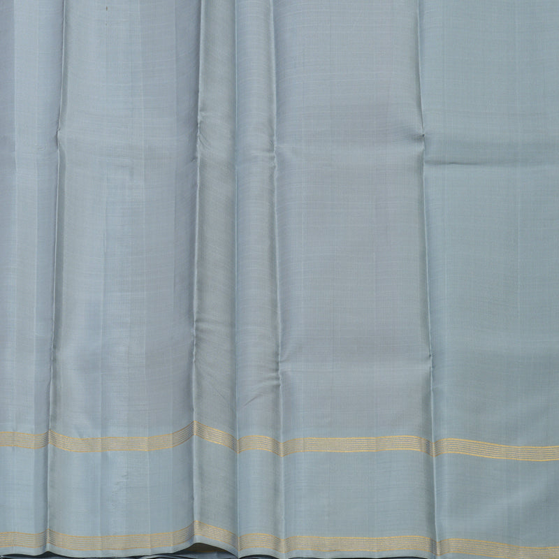 Hayagrivas Reddish Pink Handloom Kanjivaram Silk Saree with Ganga Jamuna (Silver Grey And Baby Pink) Border BBD1454L2-6