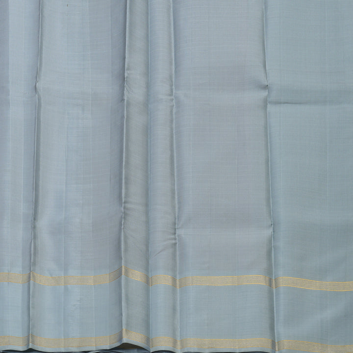 Hayagrivas Reddish Pink Handloom Kanjivaram Silk Saree with Ganga Jamuna (Silver Grey And Baby Pink) Border BBD1454L2-6