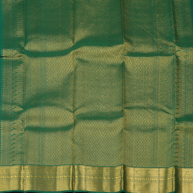 Hayagrivas Reddish Pink Handloom Kanjivaram Silk Saree with Bottle Green Border BBD1455L6-1