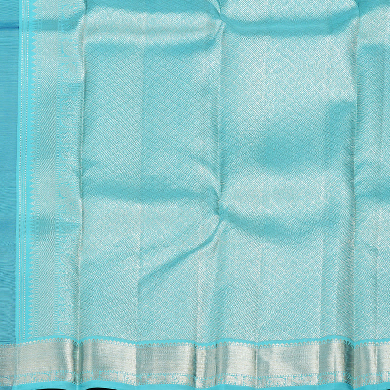 Hayagrivas Blue Handloom Kanjivaram Silk Saree BBD1456L1-1