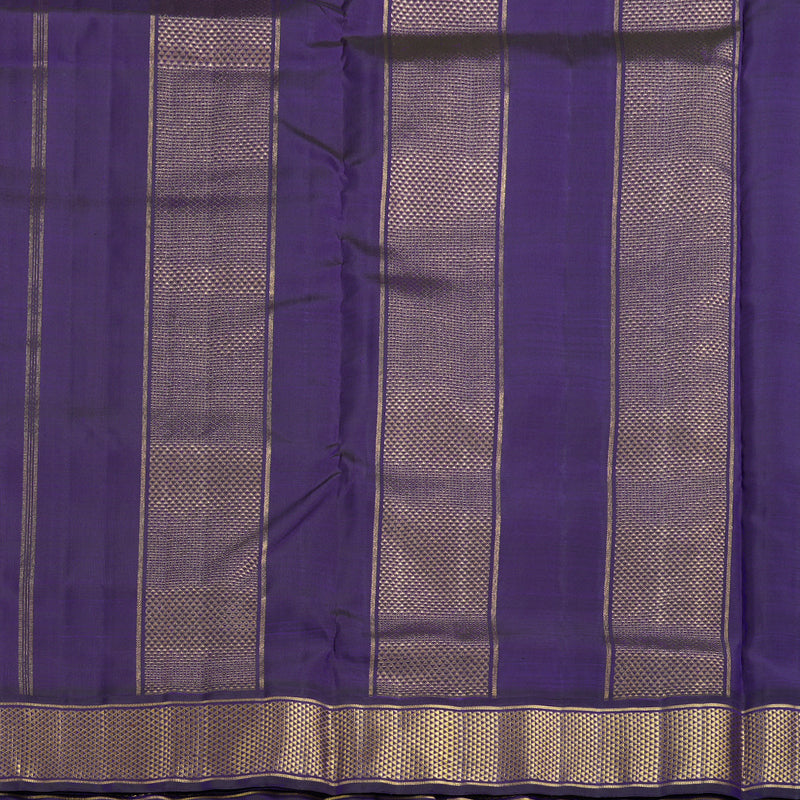 Hayagrivas Lavender Handloom Kanjivaram Ten Yards Silk Saree with Dark Blue Border BBD1456L11-1