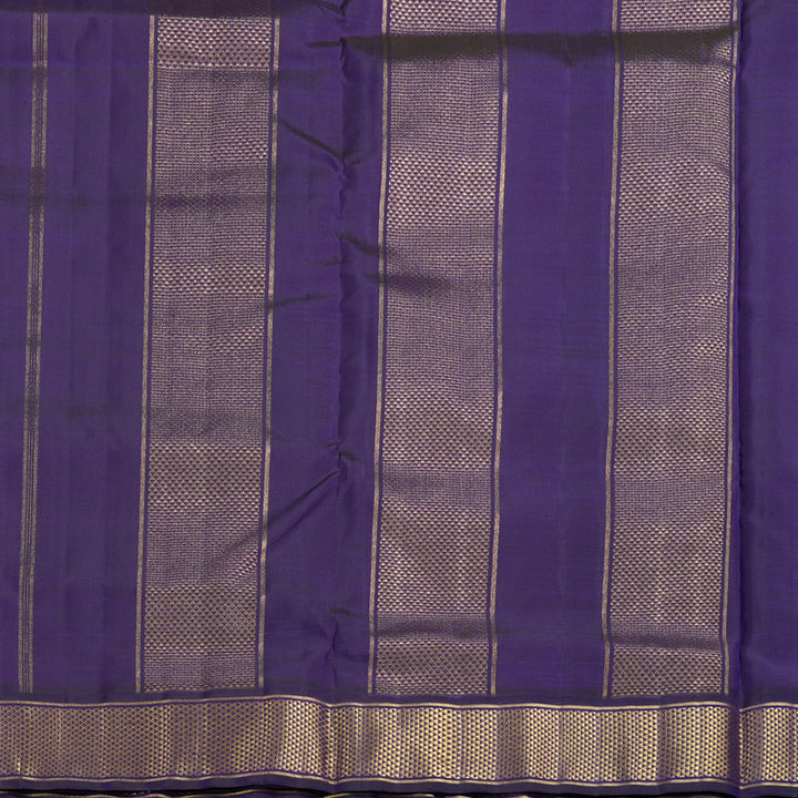Hayagrivas Lavender Handloom Kanjivaram Ten Yards Silk Saree with Dark Blue Border BBD1456L11-1