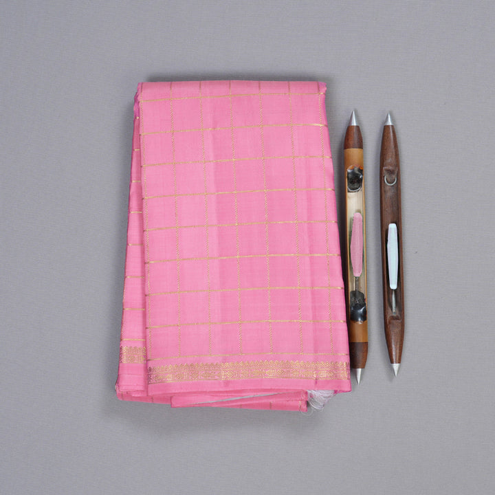 Hayagrivas Rose Pink Handloom Kanjivaram Silk Saree BBD1456L12-1