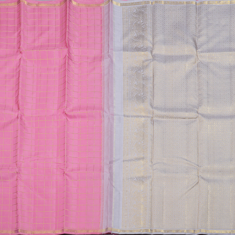 Hayagrivas Rose Pink Handloom Kanjivaram Silk Saree BBD1456L12-1