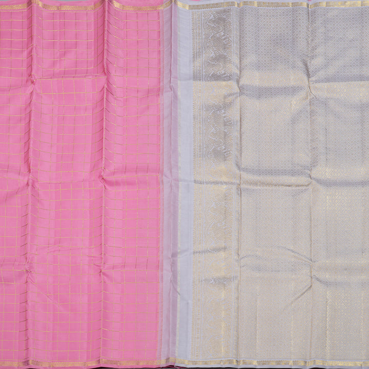 Hayagrivas Rose Pink Handloom Kanjivaram Silk Saree BBD1456L12-1