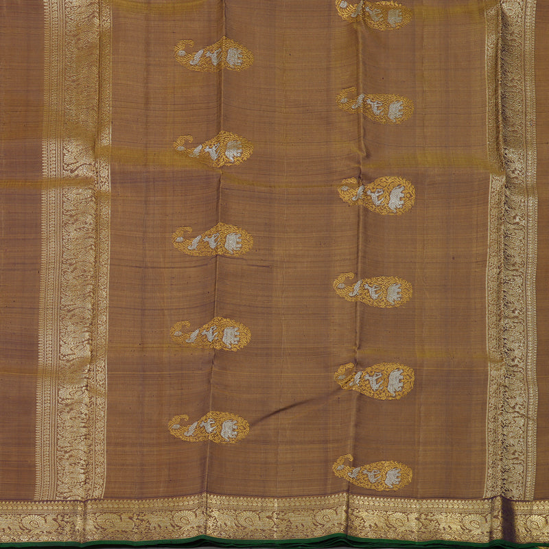 Hayagrivas Handloom Deep Violet Kanjivaram Silk Saree with Royal Beige Border BBD1457L9-1