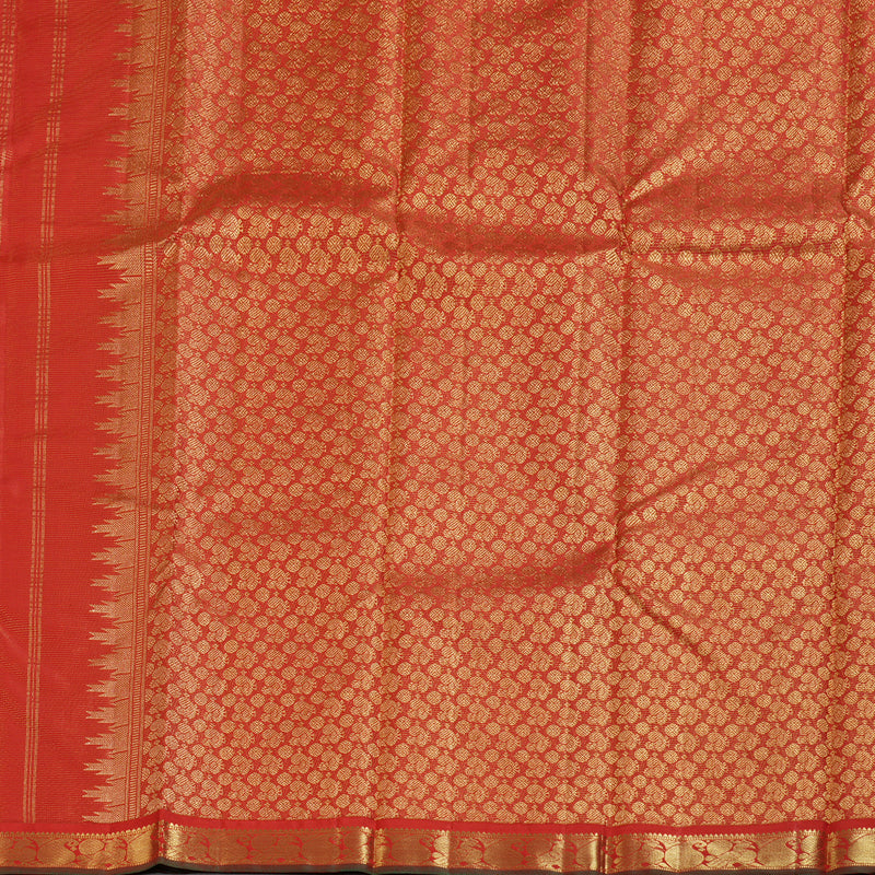 Hayagrivas Stunning Red Handloom Kanjivaram Silk Saree BBD1461L15-1