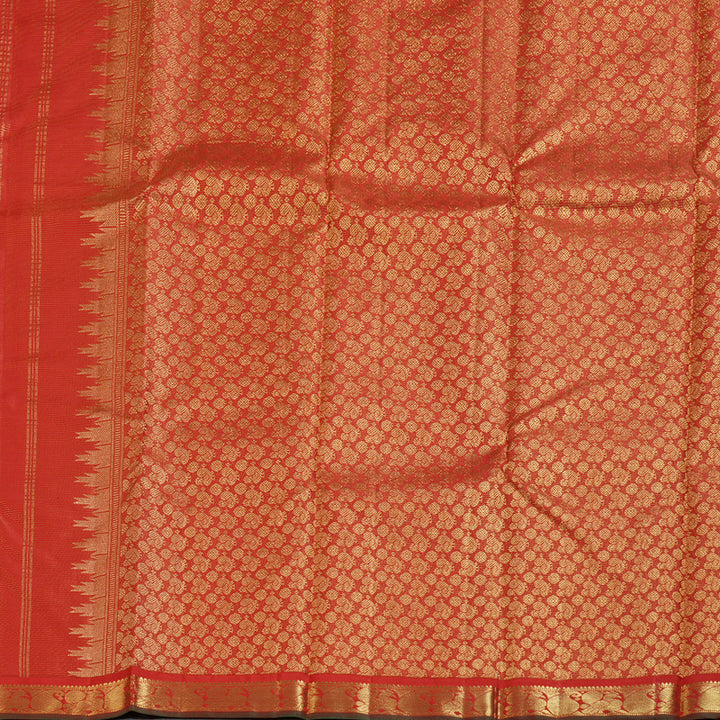Hayagrivas Stunning Red Handloom Kanjivaram Silk Saree BBD1461L15-1
