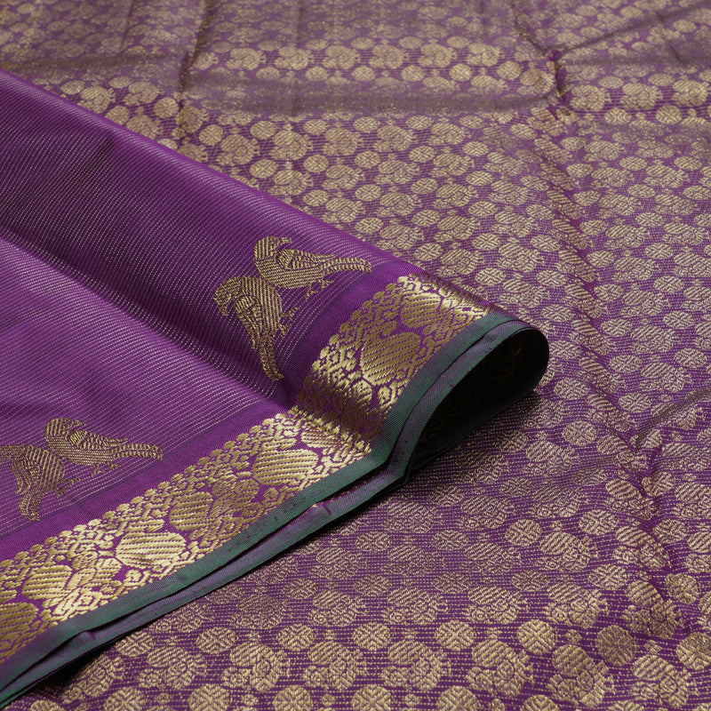 Hayagrivas Dark Purple Vairaoosi Handloom Kanjivaram Silk Saree BBD1461L15-3