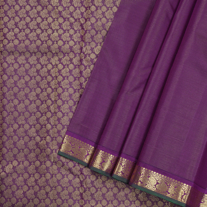 Hayagrivas Dark Purple Vairaoosi Handloom Kanjivaram Silk Saree BBD1461L15-3