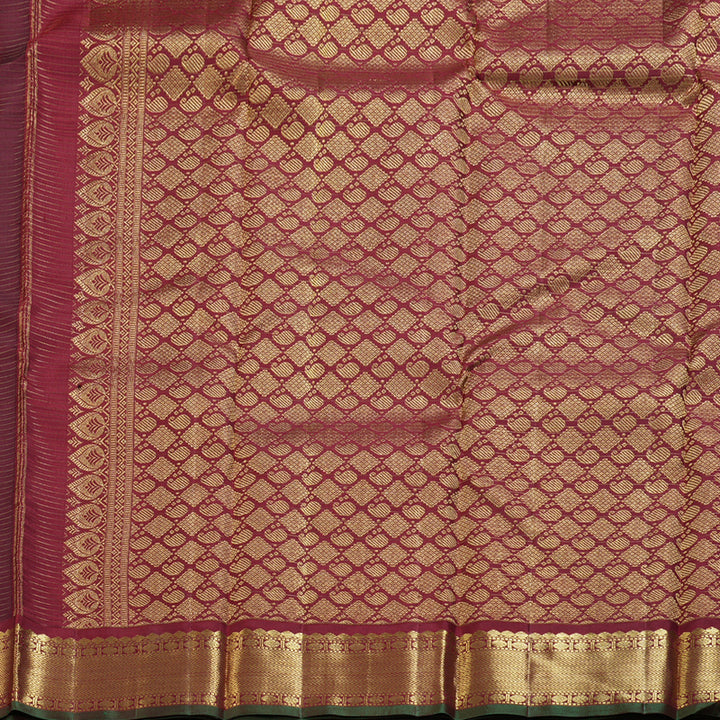 Hayagrivas Black Handloom Kanjivaram Silk Saree with Maroon Border BBD1461L17-4