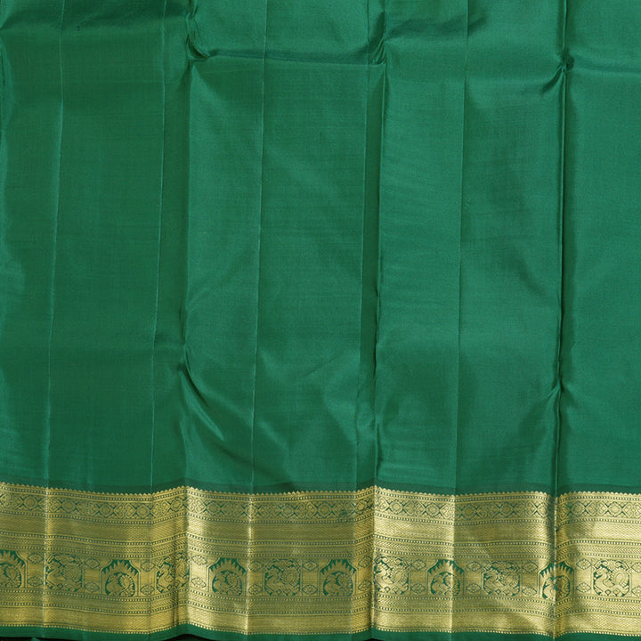 Hayagrivas Lavender Handloom Kanjivaram Silk Saree with Bottle Green Border BBD1461L19-1