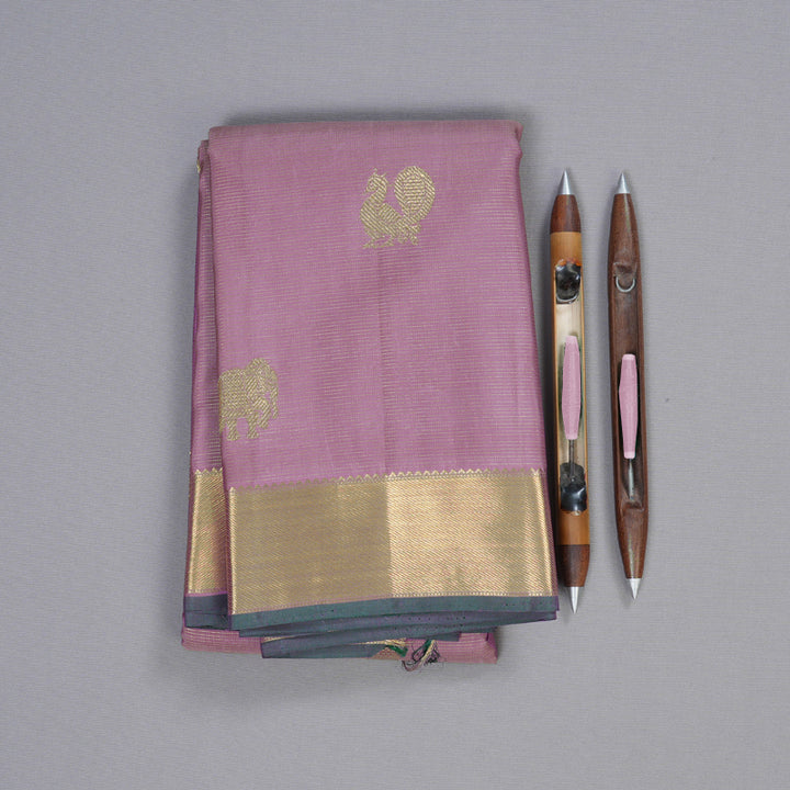 Hayagrivas Lavender Handloom Kanjivaram Silk Saree BBD1461L2-10