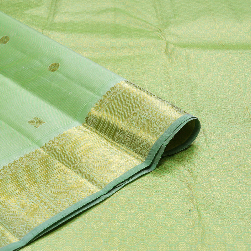 Hayagrivas Pastel Green Handloom Kanjivaram Silk Saree BBD1461L2-4