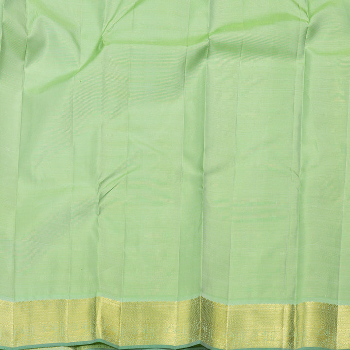 Hayagrivas Pastel Green Handloom Kanjivaram Silk Saree BBD1461L2-4