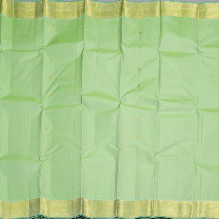 Hayagrivas Pastel Green Handloom Kanjivaram Silk Saree BBD1461L2-4
