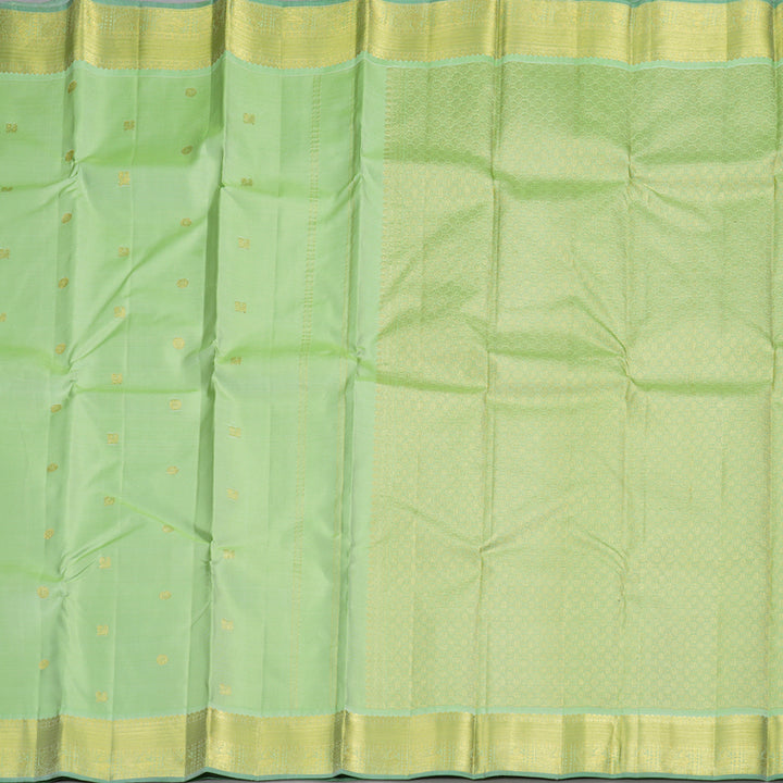 Hayagrivas Pastel Green Handloom Kanjivaram Silk Saree BBD1461L2-4