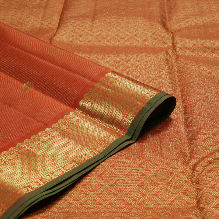 Hayagrivas Rustic Orange Vairaoosi Handloom Kanjivaram Silk Saree BBD1461L2-8
