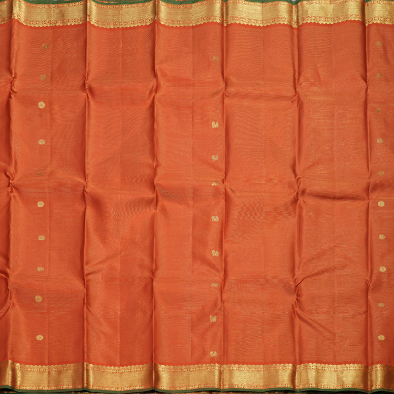 Hayagrivas Rustic Orange Vairaoosi Handloom Kanjivaram Silk Saree BBD1461L2-8