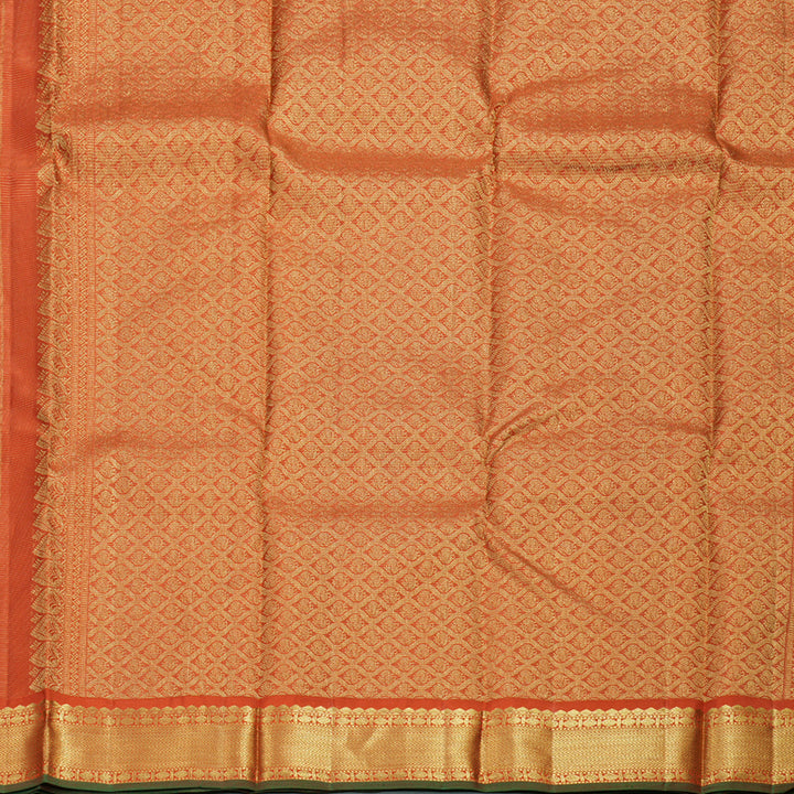 Hayagrivas Rustic Orange Vairaoosi Handloom Kanjivaram Silk Saree BBD1461L2-8