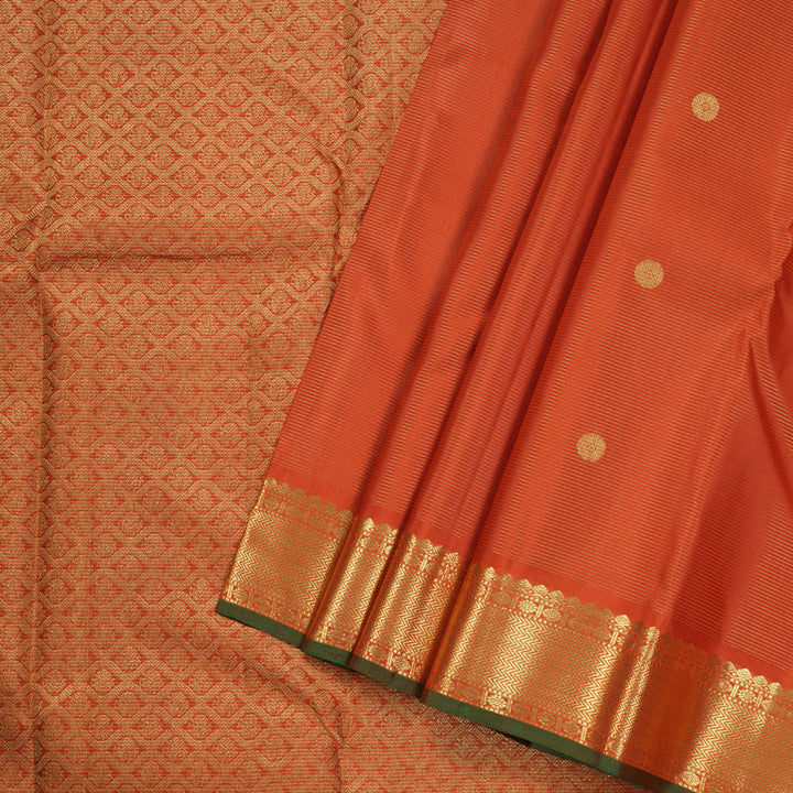Hayagrivas Rustic Orange Vairaoosi Handloom Kanjivaram Silk Saree BBD1461L2-8