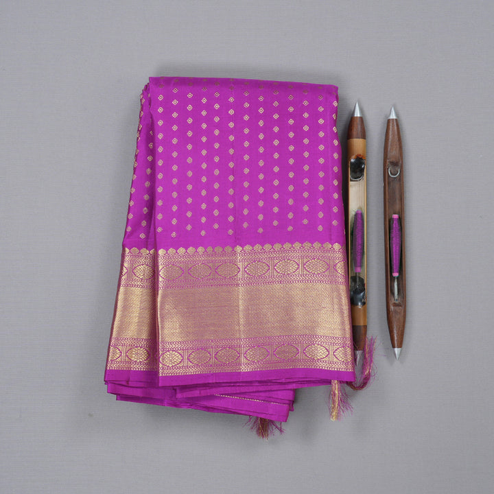 Hayagrivas Purplish Pink Handloom Kanjivaram Silk Saree BBD1461L21-1