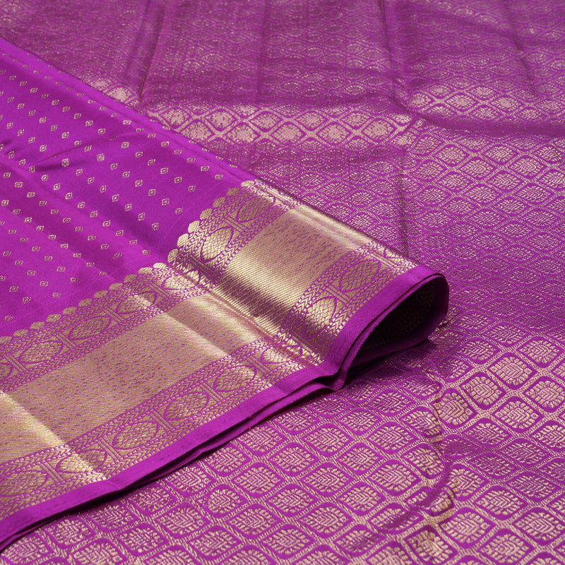 Hayagrivas Purplish Pink Handloom Kanjivaram Silk Saree BBD1461L21-1