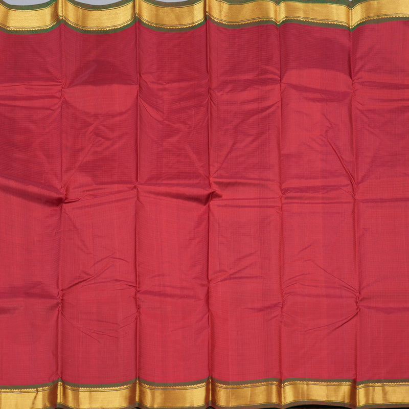 Hayagrivas Maroon Red Handloom Kanjivaram Silk Saree with Mandhalir Border-BBD1465L1-14