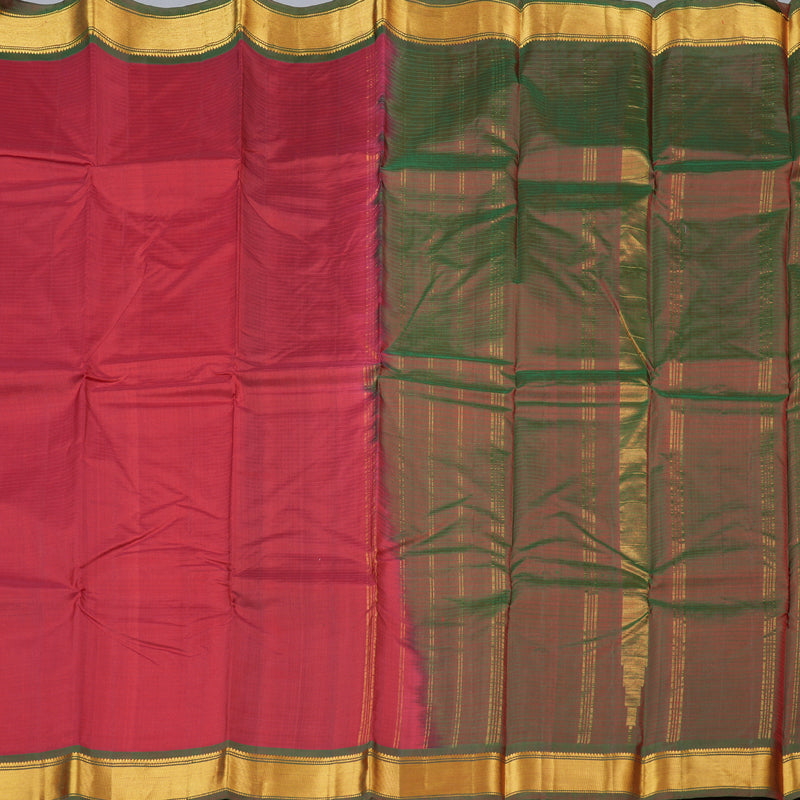 Hayagrivas Maroon Red Handloom Kanjivaram Silk Saree with Mandhalir Border-BBD1465L1-14
