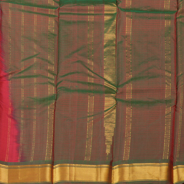 Hayagrivas Maroon Red Handloom Kanjivaram Silk Saree with Mandhalir Border-BBD1465L1-14