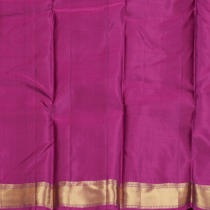 Hayagrivas Dark Purple Handloom Kanjivaram Silk Saree with Purplish Pink Border BBD1466L5-1