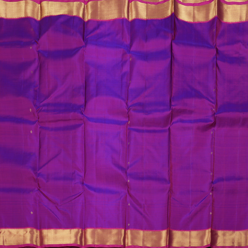 Hayagrivas Purple Handloom Kanjivaram Silk Saree with Pink Border BBD1466L5-3