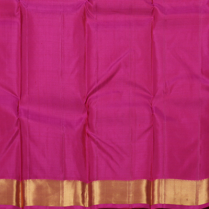 Hayagrivas Wine Maroon Handloom Kanjivaram Silk Saree with Pink Border BBD1466L5-6